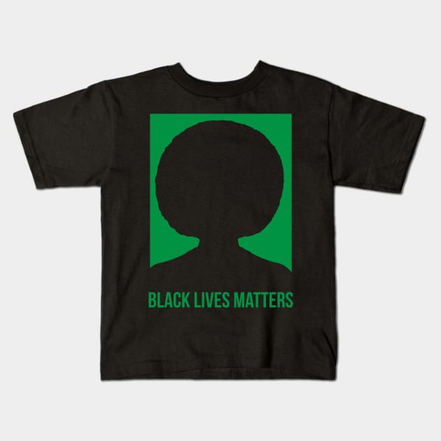 BLACK LIVES MATTER with Angela Kids T-Shirt by ZUNAIRA